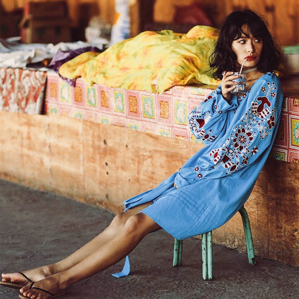 Summer Vacation Boho Midi Dress
